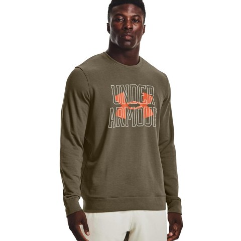 Bluza męska Under Armour UA Rival Terry Logo Crew zielona 1370391 361 Bluza męska Under Armour UA Rival Terry Logo Crew zielona 1370391 361