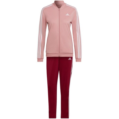 Dres damski adidas Essentials 3-Stripes Track Suit różowy HD4301 Dres damski adidas Essentials 3-Stripes Track Suit różowy HD4301