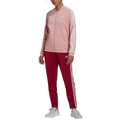 Dres damski adidas Essentials 3-Stripes Track Suit różowy HD4301 Dres damski adidas Essentials 3-Stripes Track Suit różowy HD4301