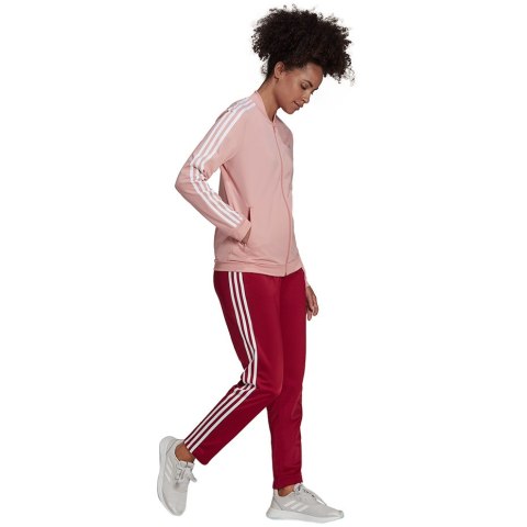 Dres damski adidas Essentials 3-Stripes Track Suit różowy HD4301 Dres damski adidas Essentials 3-Stripes Track Suit różowy HD4301