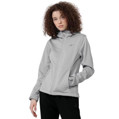 Kurtka damska 4F softshell chłodny jasny szary melanż H4Z22 SFD350 27M Kurtka damska 4F softshell chłodny jasny szary melanż H4Z22 SFD350 27M