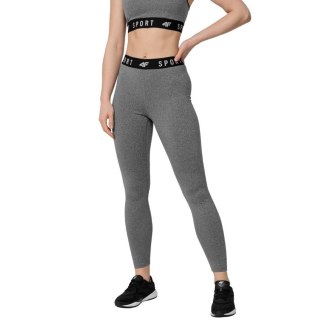 Legginsy funkcyjne damskie 4F średni szary melanż H4Z22 SPDF351 24M