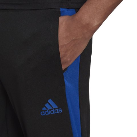 Spodnie męskie adidas Tiro Essential czarno-niebieskie HM7920 Spodnie męskie adidas Tiro Essential czarno-niebieskie HM7920
