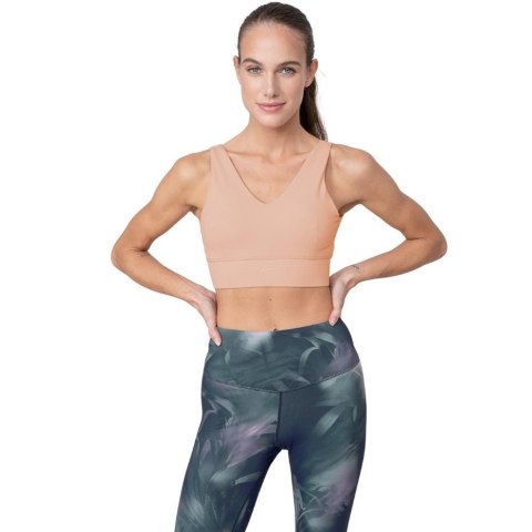 Stanik sportowy damski 4F pudrowy koral H4Z22 STAD017 65S Stanik sportowy damski 4F pudrowy koral H4Z22 STAD017 65S