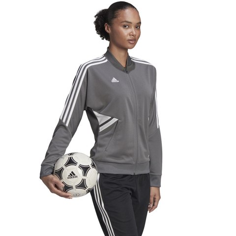Bluza damska adidas Condivo 22 Track Jacket Full Zip szaro-biała HD2280 Bluza damska adidas Condivo 22 Track Jacket Full Zip szaro-biała HD2280
