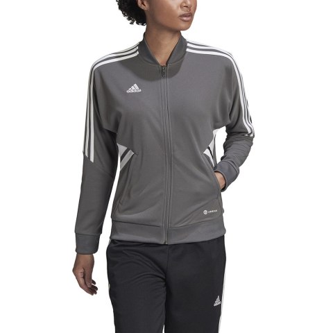 Bluza damska adidas Condivo 22 Track Jacket Full Zip szaro-biała HD2280 Bluza damska adidas Condivo 22 Track Jacket Full Zip szaro-biała HD2280
