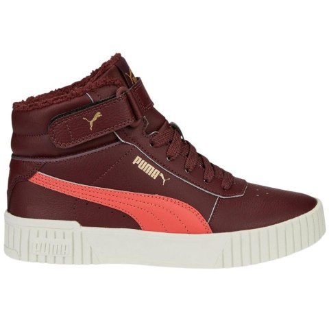 Buty dla dzieci Puma Carina 2.0 Mid WTR Jr bordowe 387380 02 Buty dla dzieci Puma Carina 2.0 Mid WTR Jr bordowe 387380 02