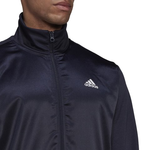 Dres męski adidas Satin French Terry Track Suit granatowy HI5396 Dres męski adidas Satin French Terry Track Suit granatowy HI5396