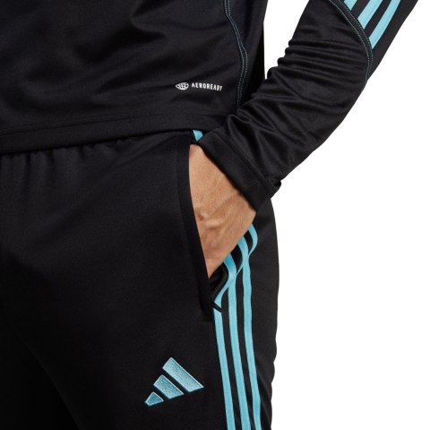 Spodnie męskie adidas Tiro 23 Club Training Tracksuit Bottoms czarno-niebieskie IC1586 Spodnie męskie adidas Tiro 23 Club Training Tracksuit Bottoms czarno-niebieskie IC1586