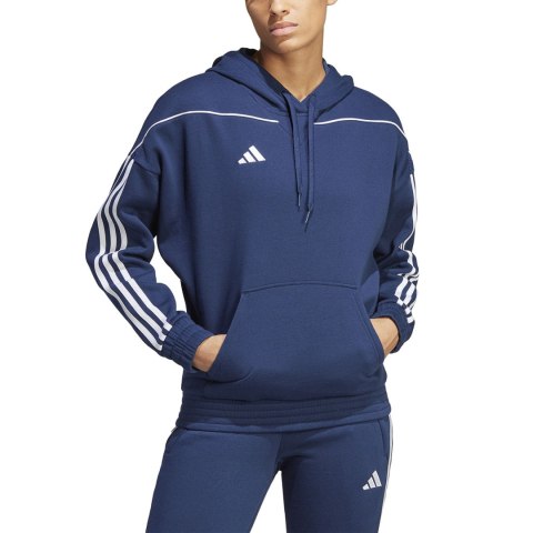 Bluza damska adidas Tiro 23 League Sweat Hoodie granatowo-biała HS3602 Bluza damska adidas Tiro 23 League Sweat Hoodie granatowo-biała HS3602