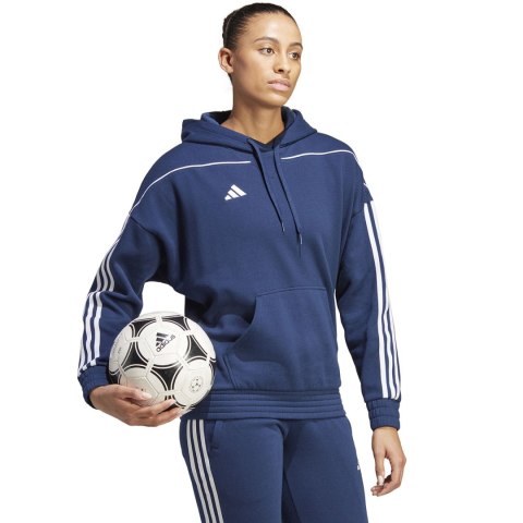 Bluza damska adidas Tiro 23 League Sweat Hoodie granatowo-biała HS3602 Bluza damska adidas Tiro 23 League Sweat Hoodie granatowo-biała HS3602