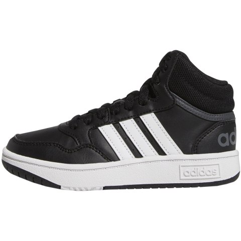Buty dla dzieci adidas Hoops Mid czarne GW0402 Buty dla dzieci adidas Hoops Mid czarne GW0402
