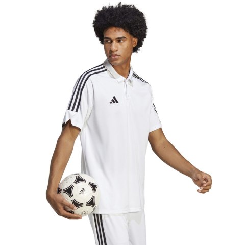 Koszulka męska adidas Tiro 23 League Polo biała HS3580 Koszulka męska adidas Tiro 23 League Polo biała HS3580