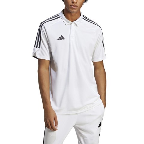 Koszulka męska adidas Tiro 23 League Polo biała HS3580 Koszulka męska adidas Tiro 23 League Polo biała HS3580