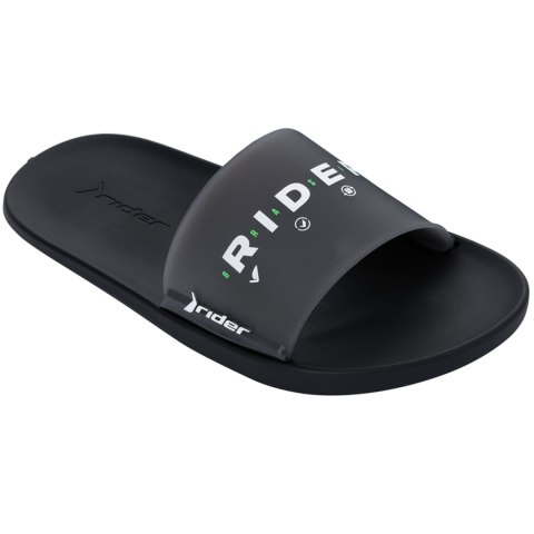 Klapki męskie Rider Graphics czarno-białe 83420-AJ244 Klapki męskie Rider Graphics czarno-białe 83420-AJ244