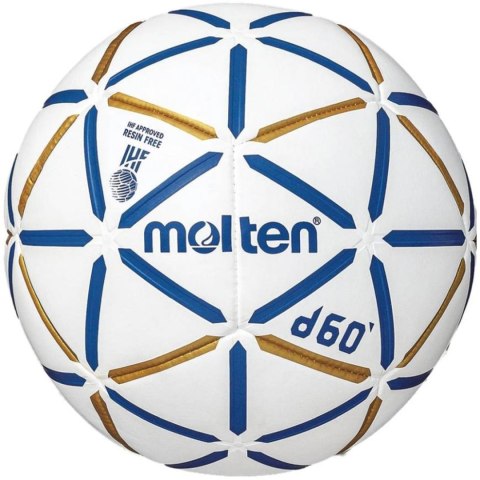 Piłka ręczna Molten H3D4000-BW D60 IHF Approved biało-niebiesko-złota Piłka ręczna Molten H3D4000-BW D60 IHF Approved biało-niebiesko-złota