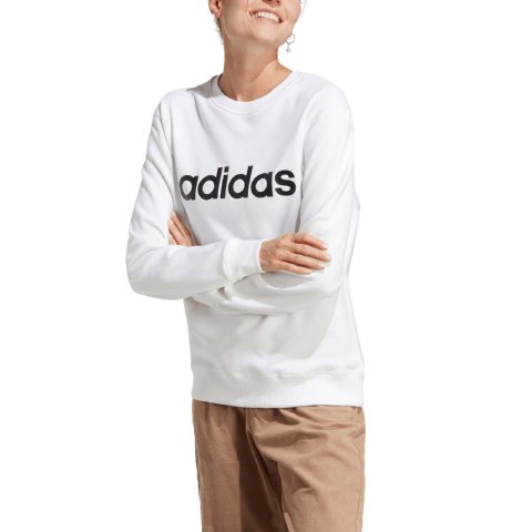 Bluza damska adidas Essentials Linear French Terry biała IC6879 Bluza damska adidas Essentials Linear French Terry biała IC6879