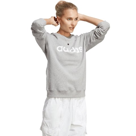 Bluza damska adidas Essentials Linear French Terry szara IC6880 Bluza damska adidas Essentials Linear French Terry szara IC6880