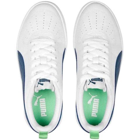 Buty dla dzieci Puma Rickie Jr biało-niebieskie 384311 14 Buty dla dzieci Puma Rickie Jr biało-niebieskie 384311 14