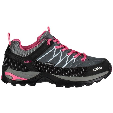 Buty trekkingowe damskie CMP Rigel Low WP szaro-czarno-różowe 3Q13246103Q Buty trekkingowe damskie CMP Rigel Low WP szaro-czarno-różowe 3Q13246103Q