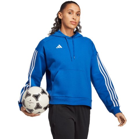 Bluza damska adidas Tiro 23 Competition Cotton Hoodie niebieska IC4617 Bluza damska adidas Tiro 23 Competition Cotton Hoodie niebieska IC4617