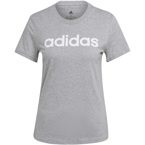 Koszulka damska adidas Loungwear Essentials Slim Logo szara HL2053 Koszulka damska adidas Loungwear Essentials Slim Logo szara HL2053