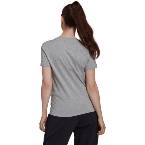 Koszulka damska adidas Loungwear Essentials Slim Logo szara HL2053 Koszulka damska adidas Loungwear Essentials Slim Logo szara HL2053