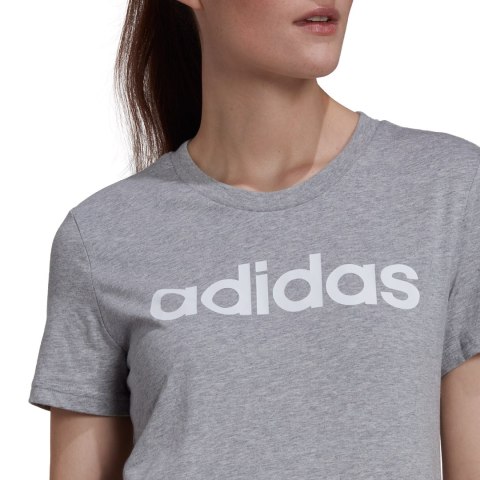 Koszulka damska adidas Loungwear Essentials Slim Logo szara HL2053 Koszulka damska adidas Loungwear Essentials Slim Logo szara HL2053