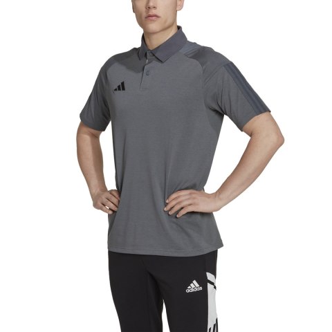 Koszulka męska adidas Tiro 23 Competition Polo szara HU1344 Koszulka męska adidas Tiro 23 Competition Polo szara HU1344