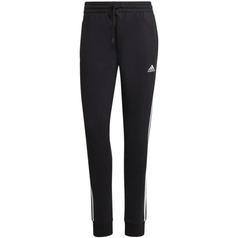 Spodnie damskie adidas Essentials 3-Stripes French Terry Cuffed czarne IC8770 Spodnie damskie adidas Essentials 3-Stripes French Terry Cuffed czarne IC8770