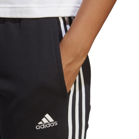 Spodnie damskie adidas Essentials 3-Stripes French Terry Cuffed czarne IC8770 Spodnie damskie adidas Essentials 3-Stripes French Terry Cuffed czarne IC8770