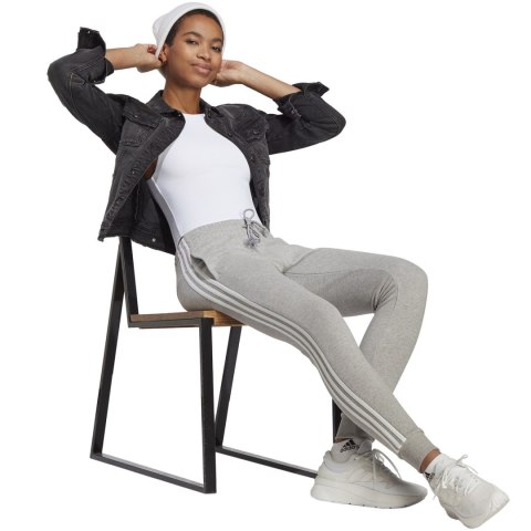 Spodnie damskie adidas Essentials 3-Stripes French Terry Cuffed szare IC9922 Spodnie damskie adidas Essentials 3-Stripes French Terry Cuffed szare IC9922