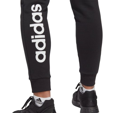 Spodnie damskie adidas Essentials Linear French Terry Cuffed czarne IC6868 Spodnie damskie adidas Essentials Linear French Terry Cuffed czarne IC6868