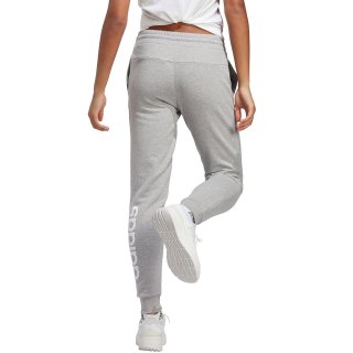 Spodnie damskie adidas Essentials Linear French Terry Cuffed szare IC8816