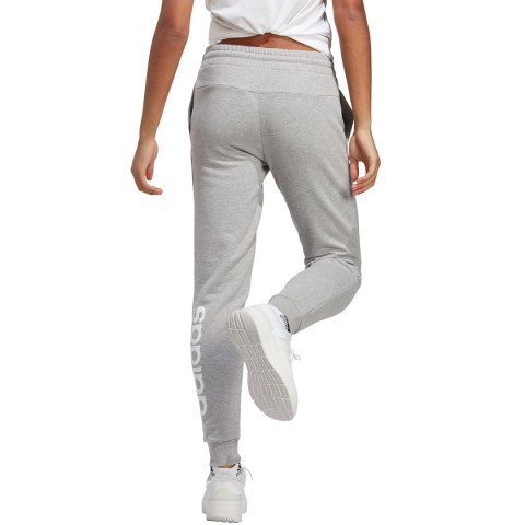 Spodnie damskie adidas Essentials Linear French Terry Cuffed szare IC8816 Spodnie damskie adidas Essentials Linear French Terry Cuffed szare IC8816