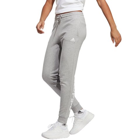 Spodnie damskie adidas Essentials Linear French Terry Cuffed szare IC8816 Spodnie damskie adidas Essentials Linear French Terry Cuffed szare IC8816