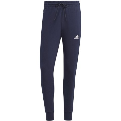 Spodnie męskie adidas Essentials French Terry Tapered Cuff 3-Stripes granatowe IC9406 Spodnie męskie adidas Essentials French Terry Tapered Cuff 3-Stripes granatowe IC9406