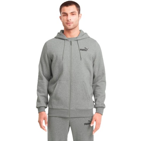 Bluza męska Puma ESS Small Logo FZ Hoodie FL szary 586702 03 Bluza męska Puma ESS Small Logo FZ Hoodie FL szary 586702 03