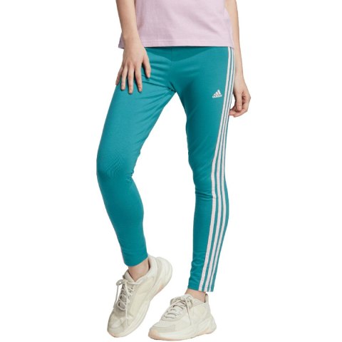 Legginsy damskie adidas Essentials 3-Stripes High-Waisted Single niebieskie IL3378 Legginsy damskie adidas Essentials 3-Stripes High-Waisted Single niebieskie IL3378