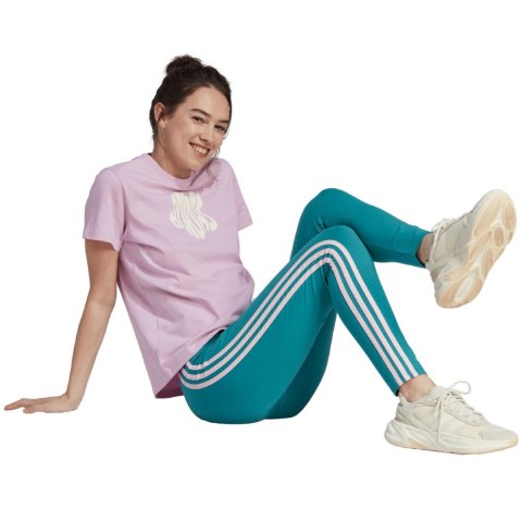 Legginsy damskie adidas Essentials 3-Stripes High-Waisted Single niebieskie IL3378 Legginsy damskie adidas Essentials 3-Stripes High-Waisted Single niebieskie IL3378