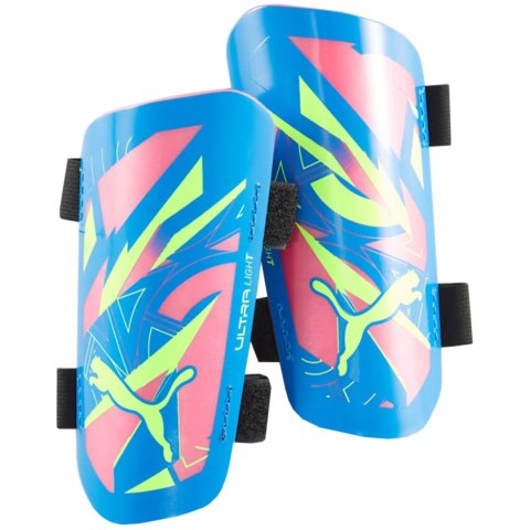 Ochraniacze piłkarskie Puma Ultra Light Energy Strap Ultra niebiesko-żółte 30892 01 Ochraniacze piłkarskie Puma Ultra Light Energy Strap Ultra niebiesko-żółte 30892 01