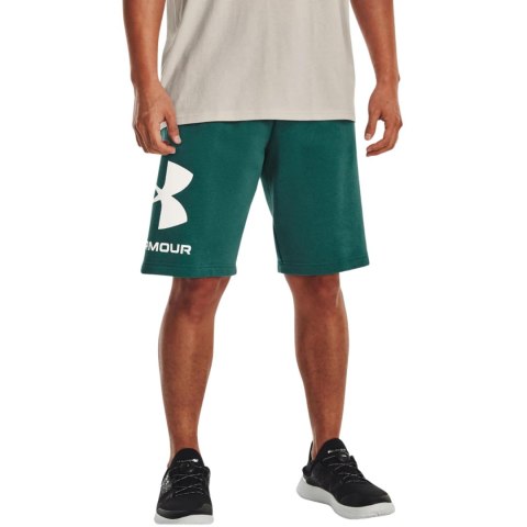 Spodenki męskie Under Armour Rival FLC Big Logo Shorts zielone 1357118 722 Spodenki męskie Under Armour Rival FLC Big Logo Shorts zielone 1357118 722