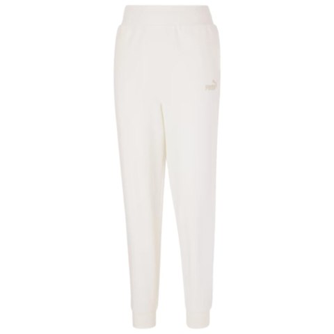 Spodnie damskie Puma ESS+ Embroidery High-Waist Pants FL kremowe 670007 99 Spodnie damskie Puma ESS+ Embroidery High-Waist Pants FL kremowe 670007 99