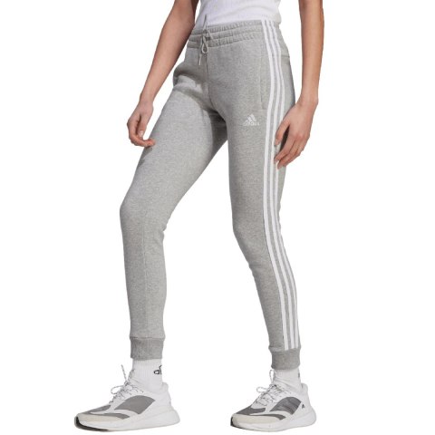 Spodnie damskie adidas Essentials 3-Stripes Fleece szare IL3282 Spodnie damskie adidas Essentials 3-Stripes Fleece szare IL3282