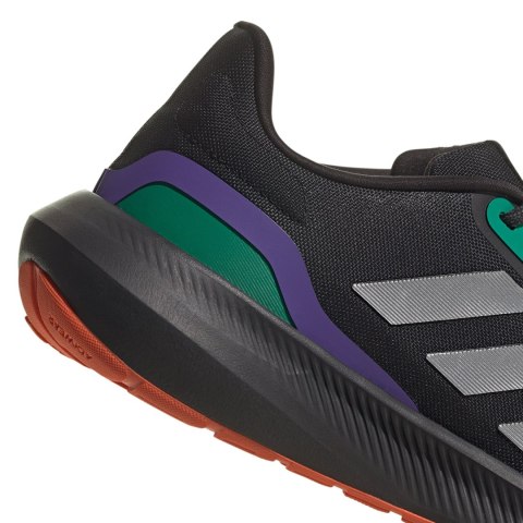 Buty męskie adidas Runfalcon 3 TR czarno-zielono-fioletowe HP7570 Buty męskie adidas Runfalcon 3 TR czarno-zielono-fioletowe HP7570