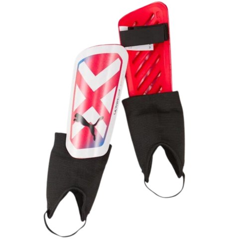 Ochraniacze piłkarskie Puma Ultra Light Ankle czerwono-białe 30874 05 Ochraniacze piłkarskie Puma Ultra Light Ankle czerwono-białe 30874 05