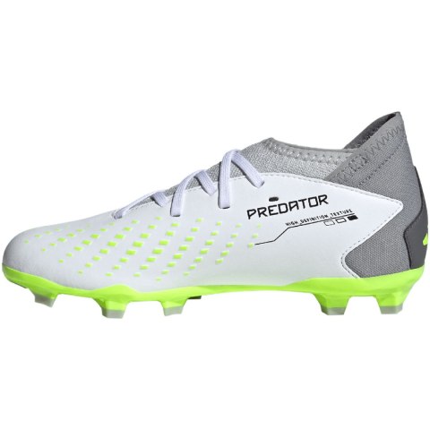 Buty piłkarskie dla dzieci adidas Predator Accuracy.3 FG biało-szare IE9504 Buty piłkarskie dla dzieci adidas Predator Accuracy.3 FG biało-szare IE9504