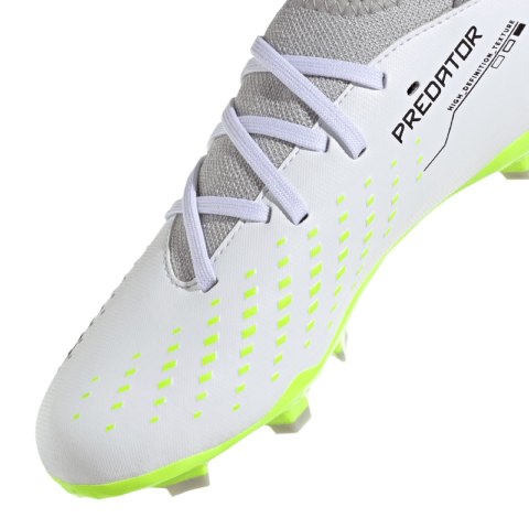 Buty piłkarskie dla dzieci adidas Predator Accuracy.3 FG biało-szare IE9504 Buty piłkarskie dla dzieci adidas Predator Accuracy.3 FG biało-szare IE9504