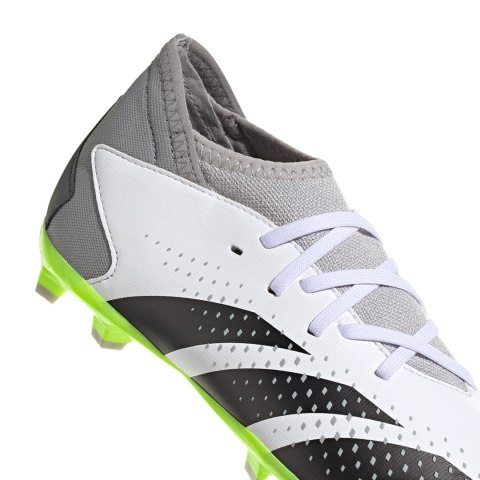 Buty piłkarskie dla dzieci adidas Predator Accuracy.3 FG biało-szare IE9504 Buty piłkarskie dla dzieci adidas Predator Accuracy.3 FG biało-szare IE9504