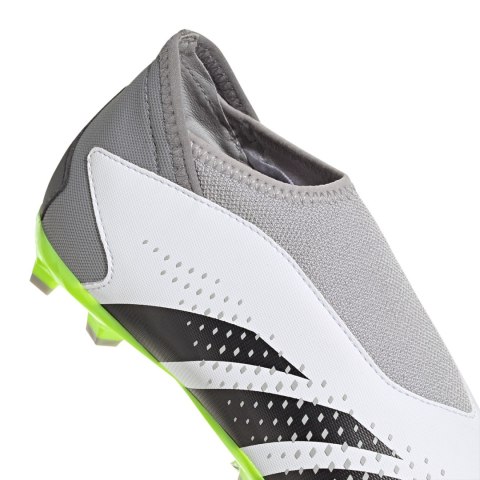 Buty piłkarskie dla dzieci adidas Predator Accuracy.3 Laceless FG biało-szare IF2265 Buty piłkarskie dla dzieci adidas Predator Accuracy.3 Laceless FG biało-szare IF2265